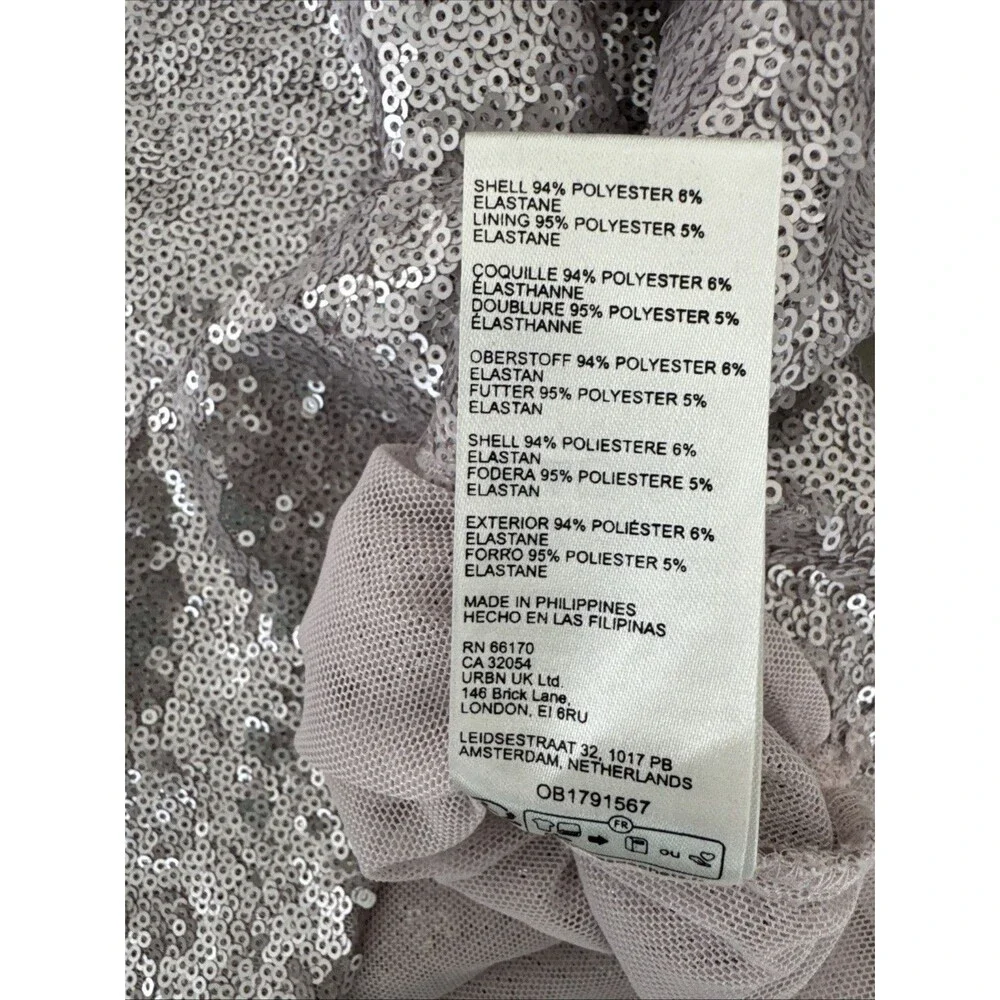 Anthropologie Lilac Sequin Boxy Crop Top - Picture 8 of 10